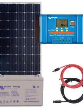 Panel słoneczny 185W i akumulator żelowy 110Ah z regulatorem LCD
