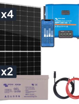 Panel słoneczny 4x435W i akumulator żelowy 2x220Ah z regulatorem MPPT 24V